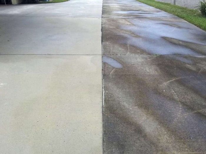 before and after driveway cleaning Florence, SC