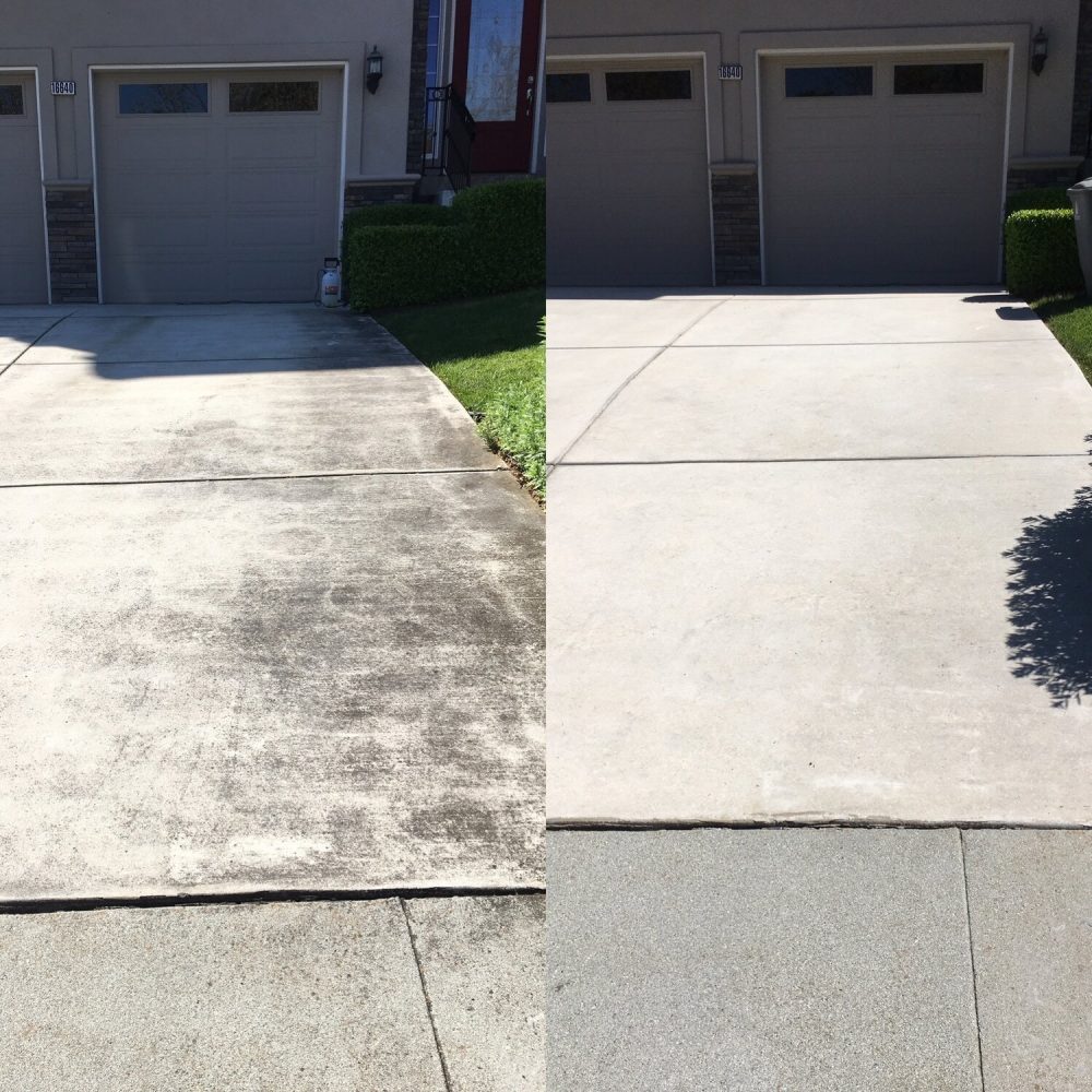 pressure washing before and after